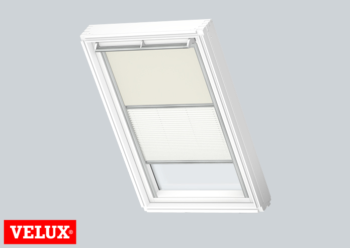 Duo Blind (Blackout), 1085 Light Beige & 1016 White - VELUX Loft Blind - Image 3